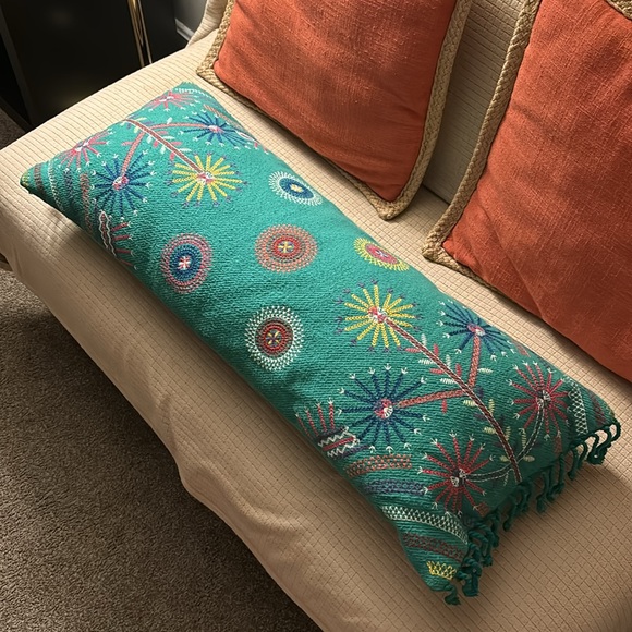 🌸 {PRICE FIRM} UO Puli Embroidered Lumbar Pillow - Picture 6 of 8